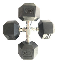 Rubber Hex Dumbbells (PAIR) ($1.19/lb)