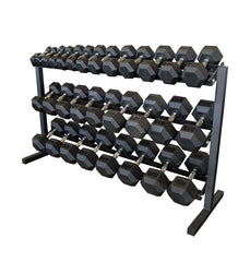 Rubber Hex Dumbbells (PAIR) ($1.29/lb)