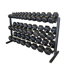 Rubber Hex Dumbbells (PAIR) ($1.19/lb)