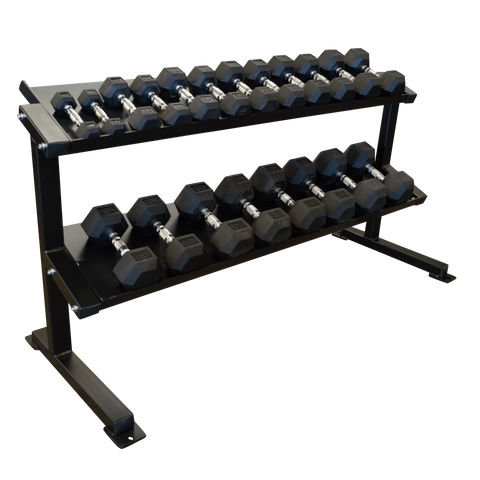 2 Tier 65" Tray Dummbell Rack